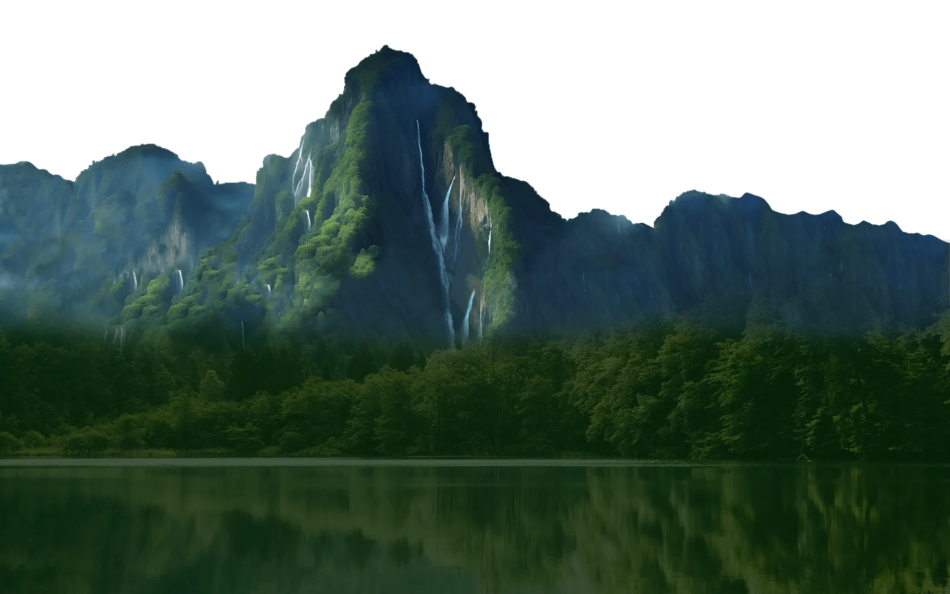 Misty mountains background
